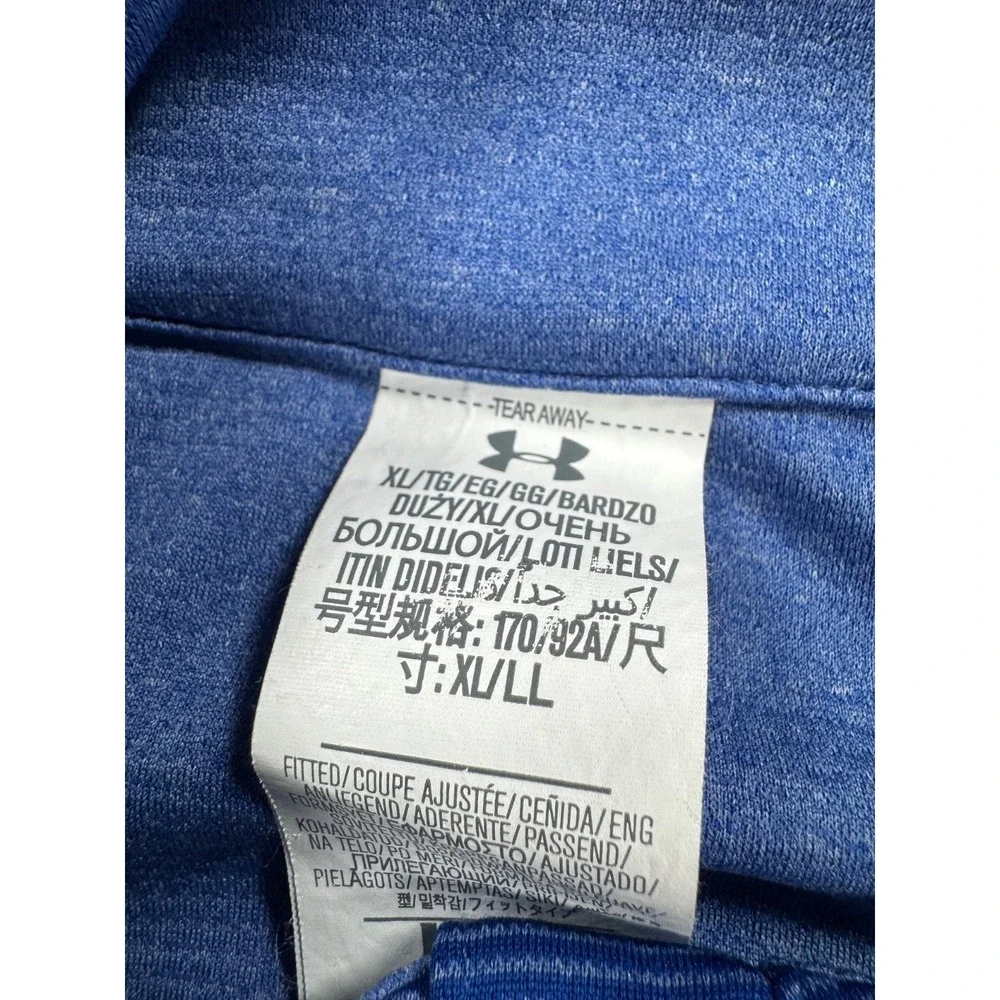 Under Armour Chicago Cubs Womens XL 1/4 Zip Pullover Blue MLB Fitted